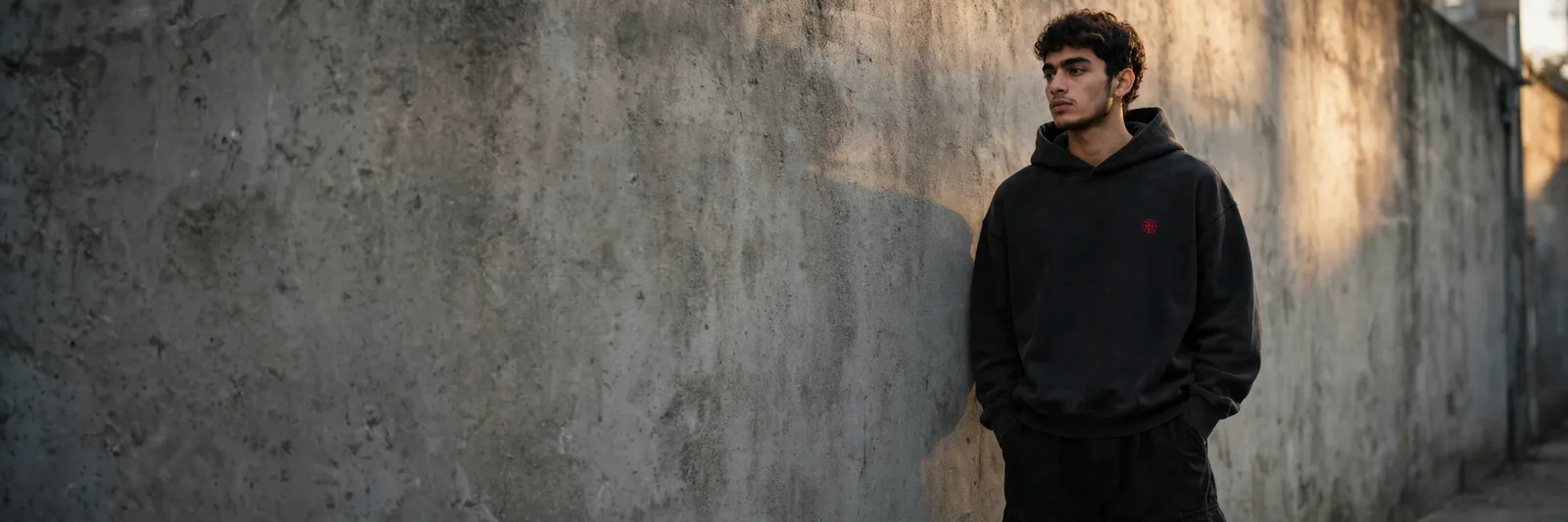 YUNGBLOOD Drop 01 — washed black hoodie lookbook