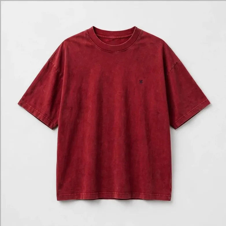 Crimson Wash Boxy Tee